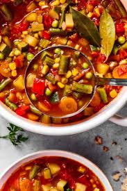 homemade vegetable soup two peas