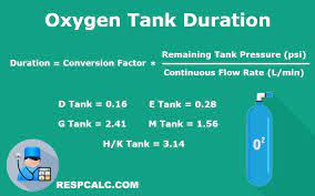 Oxygen Tank Duration Calculation Respcalc