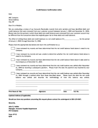 filing and balance confirmation letter