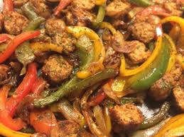 y sausage and peppers over rice recipe