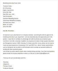 Marketing Internship Cover Letter No Experience Cover