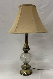 Vintage Le Glass Ball Table Lamp