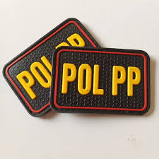 patch rubber POL PP /SATPOL PP/lis merah/tempelan karet emblem velcro |  Lazada Indonesia