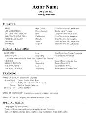 High School Acting Resume Template   http   www resumecareer info 