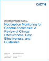 Nociception Monitoring For General Anesthesia A Review Of
