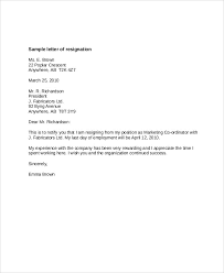 Writing A Resignation Letter 10 Sample Resignation Letters In Pdf