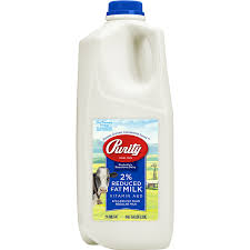 2 reduced fat milk plastic half gallon