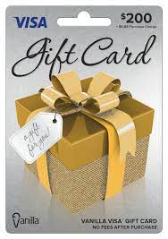 200 vanilla visa gift box gift card