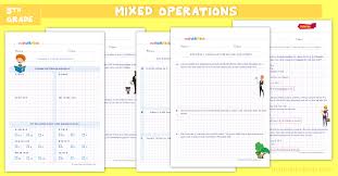 mixed operations math worksheets pdf