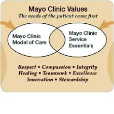 Organizational Chart Of Leadership At The Mayo Clinic The