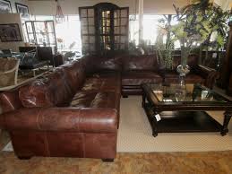 bernhardt leather sectional at the