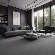 color carpet goes with black furniture