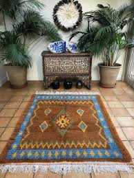 burnt orange moroccan berber rug