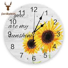 Dont miss our best service and fast delivery schedule that has attracted love for. Sunflower You Are My Sunshine Printed Pvc Wall Clock Modern Design Home Decor Bedroom Silent O Clock Watch Wall For Living Room Wall Clocks Aliexpress