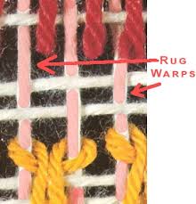 antique rug foundation and carpet warps