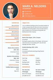 Resume With Photo Free Experienced Accountant Resume Format Download
