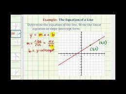 Find The Equation Of A Line In Slope