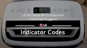 lg portable air conditioner indicator