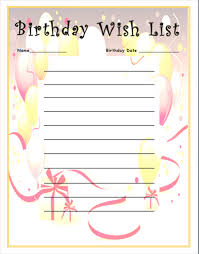Birthday List Template 12 Free Psd Eps In Design Format