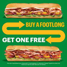 buy-one-get-one free Footlong sub ...