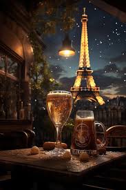 Eiffel Tower In Paris Romantic Background