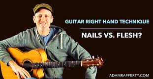guitar right hand technique nails vs