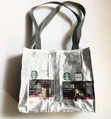 Starbucks Coffee Bag Coffee Lover Eco Friendly Bag Recycled Etsy