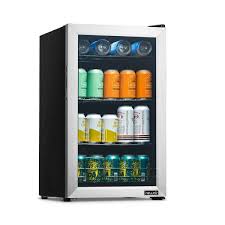 Can Beverage Cooler With Glass Door In