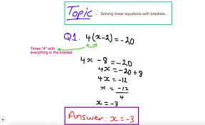 Solving Linear Equations With Brackets