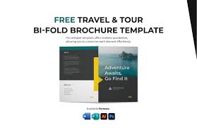 travel tour bi fold brochure template