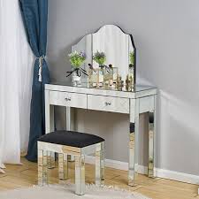 Mirrored Glass Dressing Table Mirror