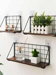 1pc Wrought Iron Wall Mounted Storage