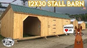 the 12x30 stall barn horse