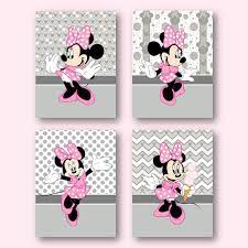 Minnie Mouse Pink And Gray Kids Room