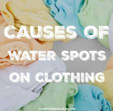 water or bleach spots on clothing