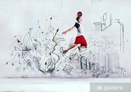 Wall Mural Basketball Player Pixers Uk