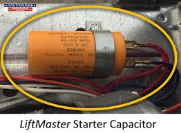 starter capacitor on a garage door opener