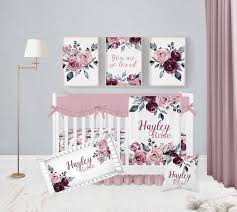 Fl Crib Bedding Set Baby Girl Crib