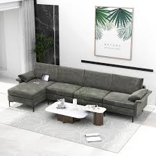 sectional sofa with reversible chaise