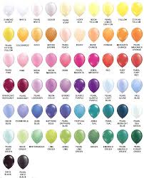 Balloon Color Chart Balloons By Joel