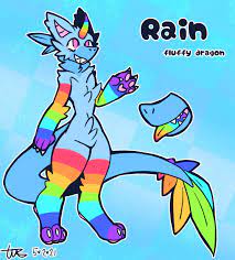 Rain the fluffy dragon (Art by me) : r/furry
