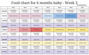 Baby Food Chart Week 3 Baby Food Schedule Baby Month By