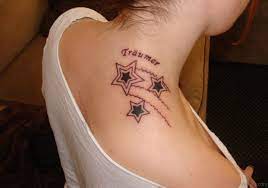 There is the uncounted star in the sky. 44 Unique Star Neck Tattoos