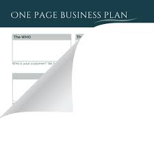 one page business plan free fluent
