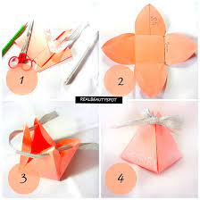 diy easy paper pyramid gift box the