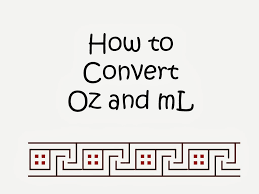 how to convert oz to ml