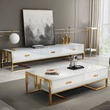 Modern Rectangular Coffee Table With 4