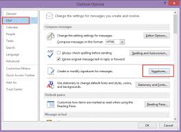 Using Signatures In Outlook 2010 Or 2013