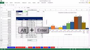 Highline Excel 2013 Class Video 46 Statistics Histogram Formulas Chart In Excel 2013