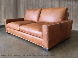 the braxton twin cushion leather sofa